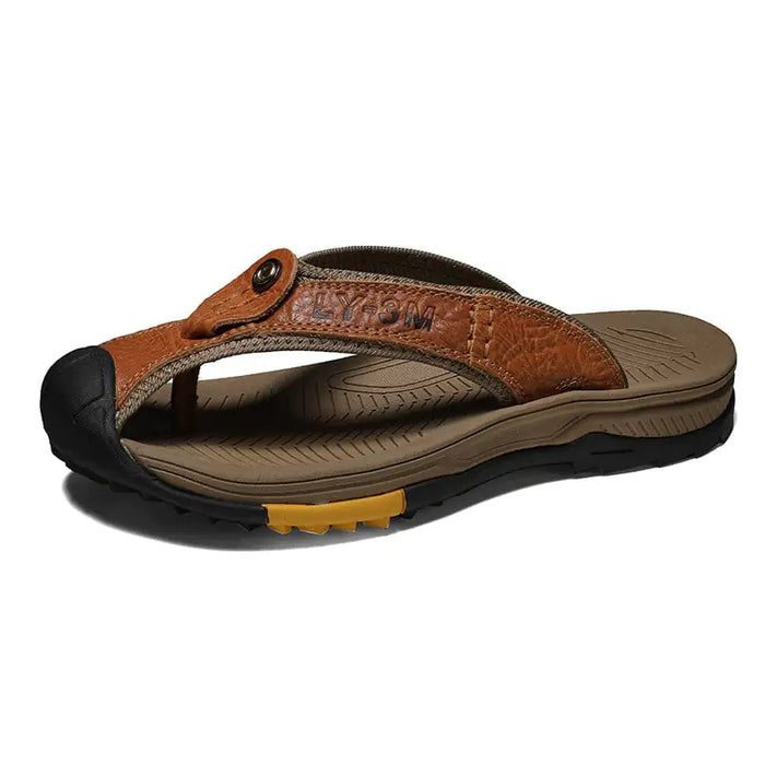 Men's Casual Leather Summer Beach Sandals & Flip Flops