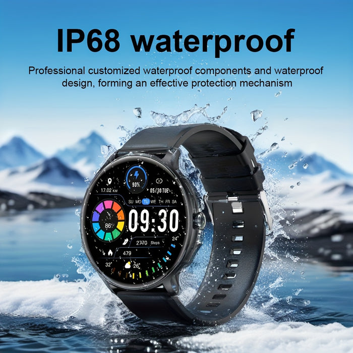 2025 Latest Round Smartwatch with Answer/Dial Features, Message Notifications, Pedometer, Calorie Tracker, Multiple Sports Modes, Alarm, Calculator, And Timer, Featuring a Silicagel Strap And Digital Display, Suitable for And