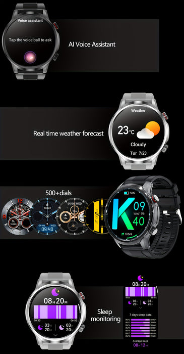 2025 New GPS Tracking Smartwatch, 1, 95-inch HD Large Screen, 500mAh Large Capacity Battery, Built-in 5, 2/3, 0 Dual Wireless Chip, Supports Wireless Calling, Multiple Sports Modes, Suitable for iPhone and Android, Zinc Alloy