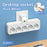 EU Plug Converter Socket with 5 Outlets, Multi-Port Wall Socket with Independent Switch and Small Night Light Adapter