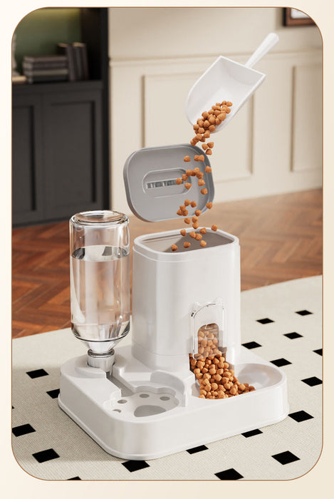Integrated Automatic Feeder And Water Dispenser for Pets, Suitable for Both Cats And Dogs.