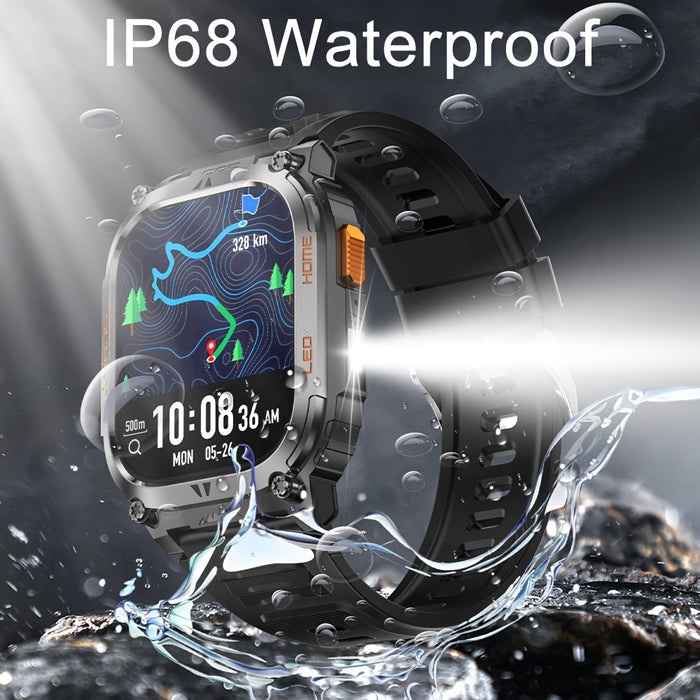DAORKOW GPS Smartwatch - High Quality, Stainless Steel Strap, 5.11cm HD Display, 170+ Sports Modes & Step Tracking, Wireless Calling, USB Charging, 630mAh Battery, Unisex Design - Perfect Gift for Valentine'S Day, Mother'S Da