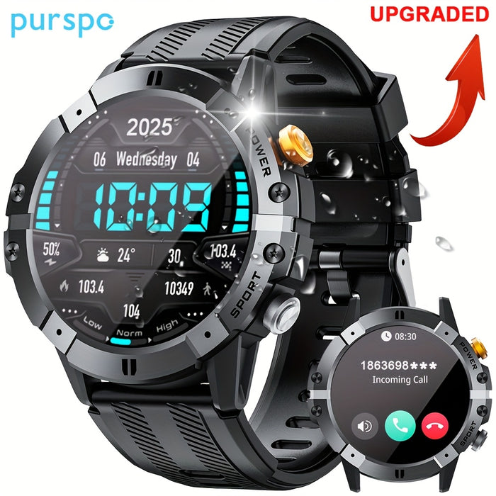 Outdoor Smart Watch(Answer/Dial Calls), High Quality Sport Smartwatch for iPhone And Android Phones, Fitness Tracker Watch with Multi-Sport Modes/Music-Control/Alarm Clock/Long Battery Life/Good Gifts for Men