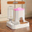 2-in-1 Automatic Cat Feeder & Water Dispenser - Neck-Friendly Anti-Choking Design, Leak-Proof Pet Station with Spill-Proof Lid, Multi-Compartment Food & Water Dispenser for Busy Cat Owners, Indoor Pet Feeder & Water Dispenser