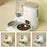 2-in-1 Automatic Cat Feeder and Water Dispenser Set with Stainless Steel Bowl - Detachable, Washable Pet Food & Water Station for Indoor Cats, Non-Electric, Easy-Clean Design