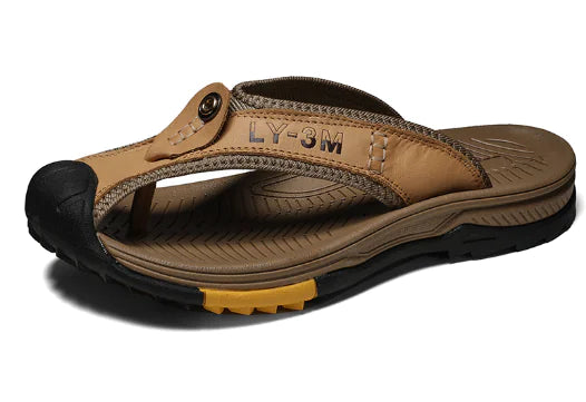 Men's Casual Leather Summer Beach Sandals & Flip Flops