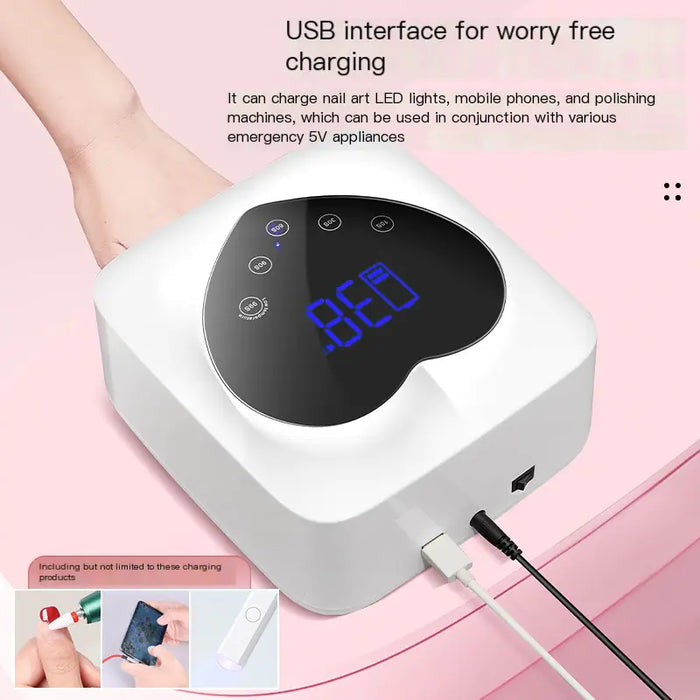 X20 Cordless Nail Cure Lamp with Lithium Battery