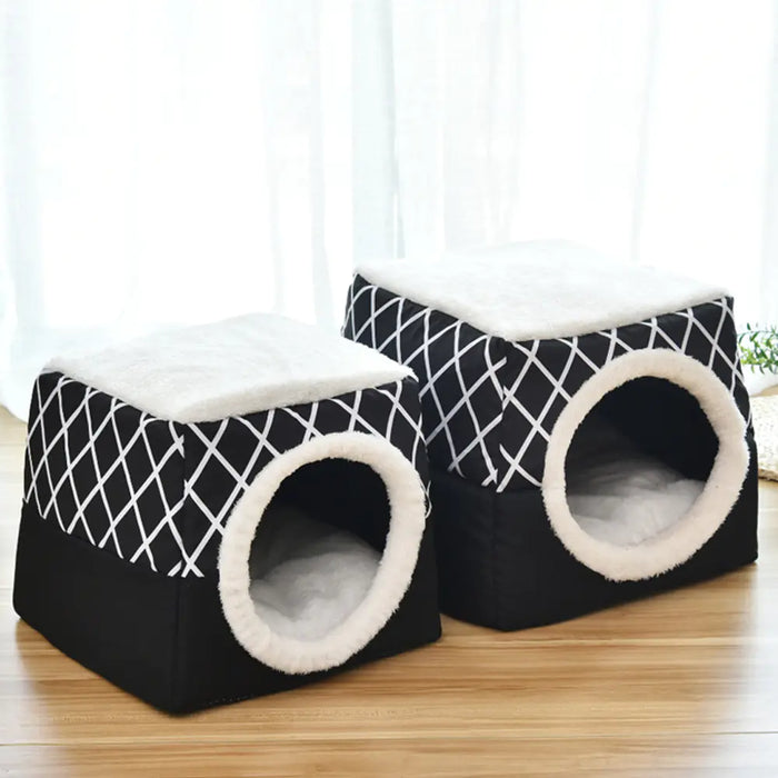 Dual-Comfort Pet Capsule Bed