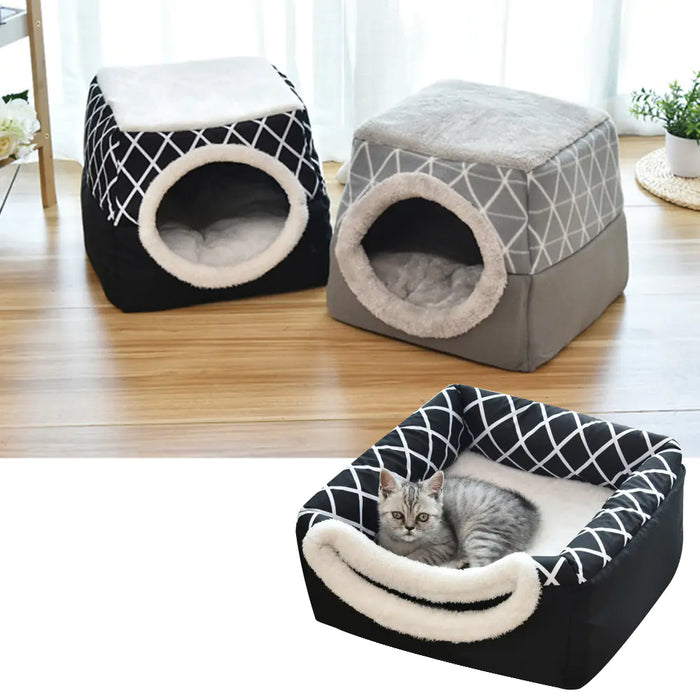 Dual-Comfort Pet Capsule Bed