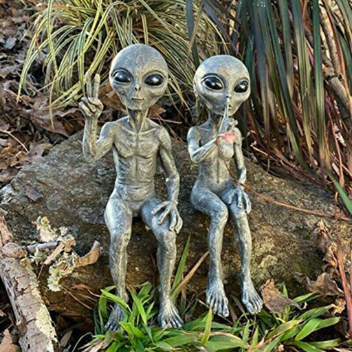 Space Intruder Garden Sculptures