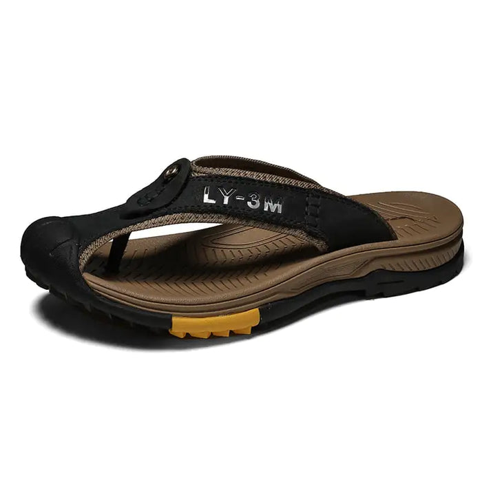 Men's Casual Leather Summer Beach Sandals & Flip Flops