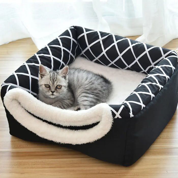 Dual-Comfort Pet Capsule Bed