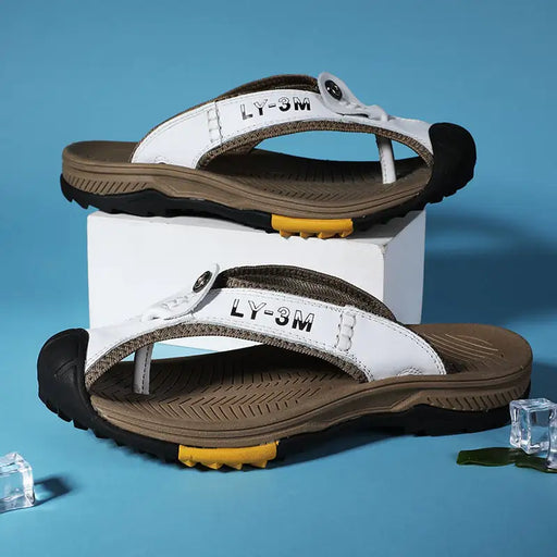 Men's Casual Leather Summer Beach Sandals & Flip Flops